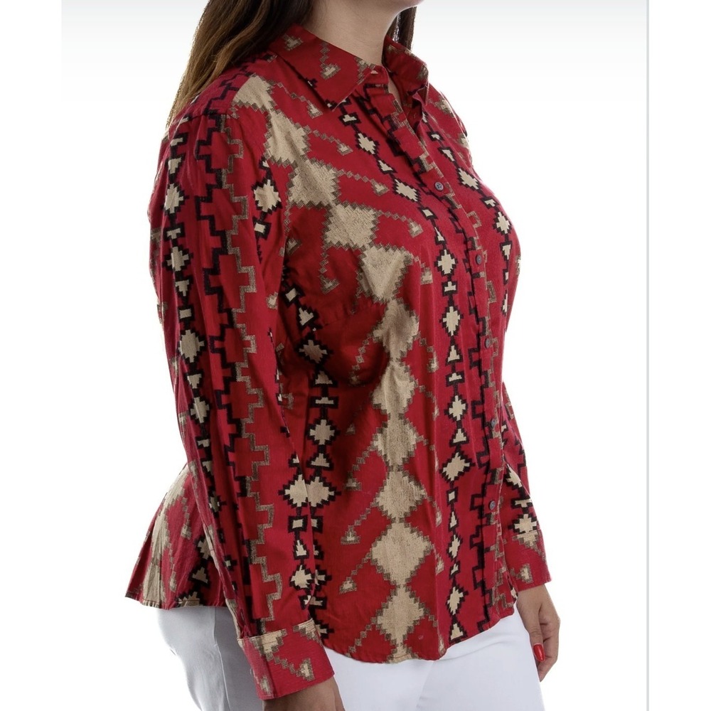 NWT Lauren Ralph Lauren 2014 Collection, Western Aztec Cowgirl Shirt Cowgirl 3X